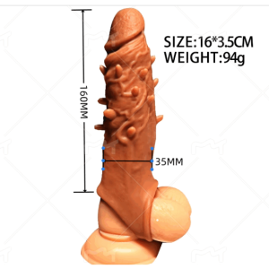 VIP28 Crystal wolf fangs thickened, elongated, and thickened shaft condom